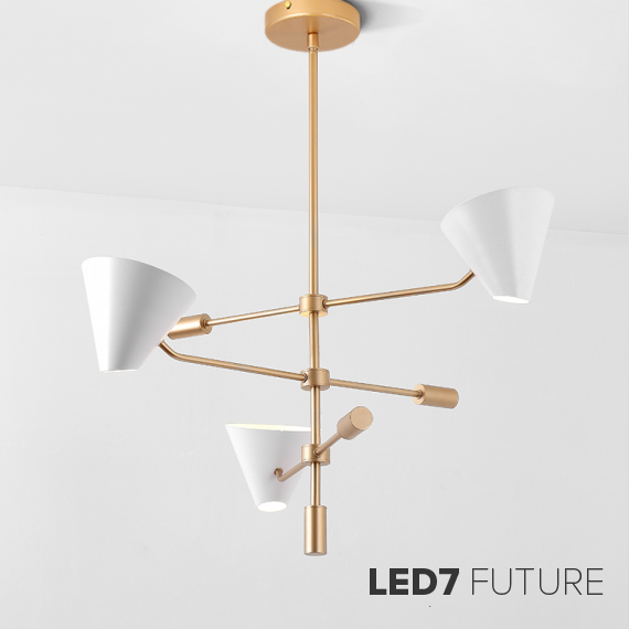 Loft Industry Modern - Cap Up Chandelier